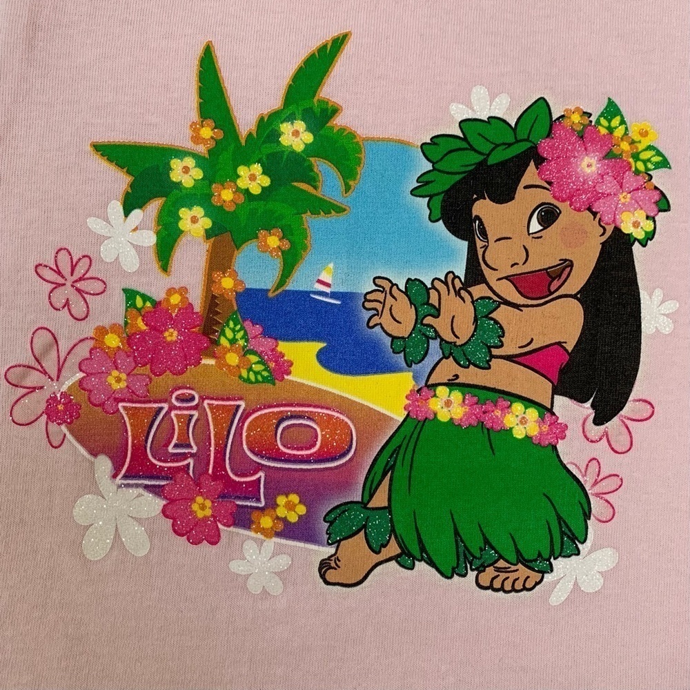 Disney Lilo and Stitch Pink Graphic Tank T-Shirt - Picture 6 of 10